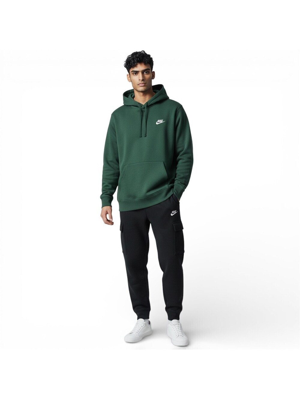 Nike Club Fleece 2 Piece Sweatsuit Mens Size M Fleece Hoodie Joggers Outfit NWT